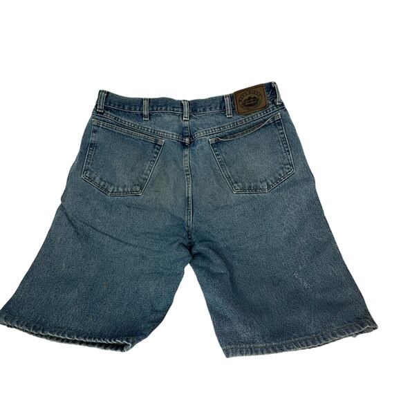 Blue Ridge Wrangler Clothing Company Distressed Denim Shorts 36 Retro Dad Shorts - Picture 3 of 8